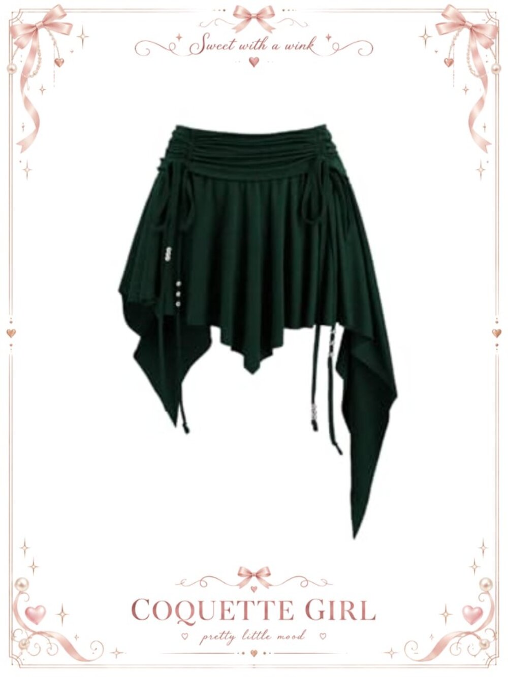 Asymmetrical Mini Skirt Ruched Pleated Y2k Party Club Dance